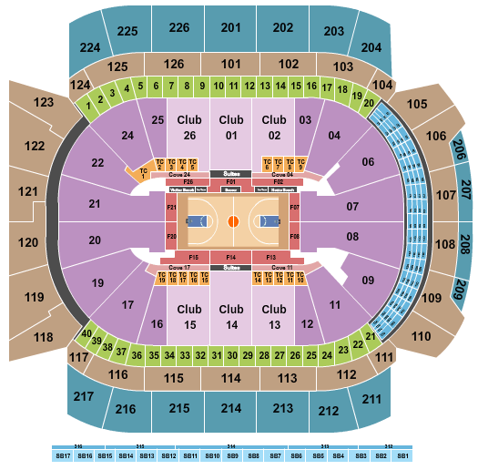 Climate Pledge Arena NCAA Tournament Seating Chart